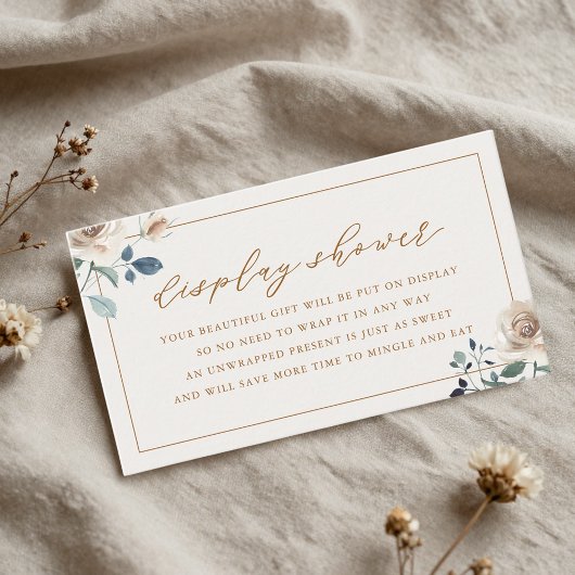 Rustikale Herbst-Blumen-Hochzeitsdekoration Shower Begleitkarte