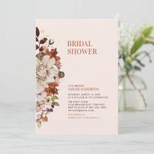 Rustikale Herbst-Blumen-Hochzeitsdusche-Einladung Einladung