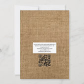 Rustikale Herbst-Blumen-Land-Hochzeit mit QR-Code Einladung (Rückseite)