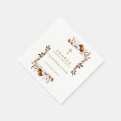 Rustikale Herbst-Blumen-Moderne-Konfirmation Serviette (Ecke)