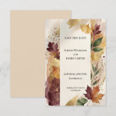 Rustikale Herbst-Blumen-Save-the-Date-Karte Save The Date (Vorne/Hinten)