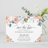 Rustikale Herbst-Blumen-Save-the-Date-Karte Save The Date (Stehend Vorderseite)