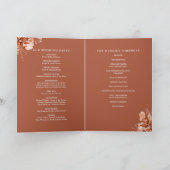 Rustikale Herbst-Blumen-Script-Hochzeit Programm (Innenseite)
