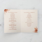 Rustikale Herbst-Blumen-Script-Hochzeit Programm (Innenseite)