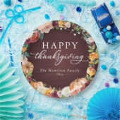 Rustikale Herbst-Blumen-Thanksgiving-Essen-Papier- Pappteller (Party)