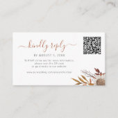 Rustikale Herbst-Boho-Hochzeit Online-RSVP Begleitkarte (Vorderseite)