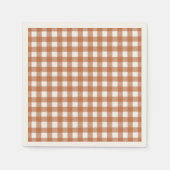 Rustikale Herbst-Gingham-Dinnerparty Serviette (Vorderseite)