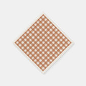Rustikale Herbst-Gingham-Dinnerparty Serviette (Ecke)