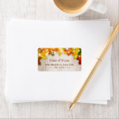 Rustikale Herbst Gold Maple Blätter String Lights Adressaufkleber (Insitu)