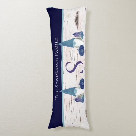 Rustikale Herbst Herbst Navy Dusty Blauer Kürbis Seitenschläferkissen (Vorderseite Vertikal)