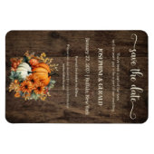 Rustikale Herbst-Herbsthochzeit rettet das Datum Magnet (Horizontal)