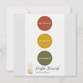 Rustikale Herbst-Hochzeitsfarben-Palette Einladung (Vorderseite)