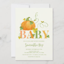 RUSTIKALE HERBST-KÜRBIS-BABY-SHAWER