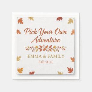 Rustikale Herbst-Obstgarten-Apfelernte-Picknick-Se Serviette
