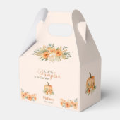 Rustikale Herbst-Orange-Kürbis-Baby-Party Geschenkschachtel (Vorderseite)