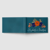 Rustikale Herbst-Orangenblauer Blumenhochzeit Gästebuch (Voll)