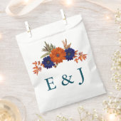 Rustikale Herbst-Orangenblauer Blumenhochzeit Geschenktütchen (Ausgeschnitten)