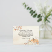 Rustikale Herbst-Orangenpumpen & Blume Begleitkarte (Stehend Vorderseite)