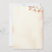 Rustikale Herbst-Orangenpumpen & Blume Einladung (Rückseite)