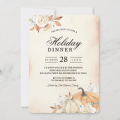 Rustikale Herbst-Orangenpumpen & Blume Einladung (Vorderseite)