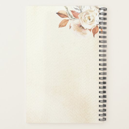 Rustikale Herbst-Orangenpumpen & Blume Planer (Rückseite)