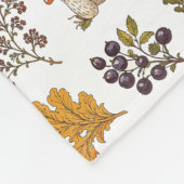 Rustikale Herbst-Pilz-Blätter-Wald-Monogramm-Name Fleecedecke (Ecke)