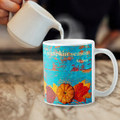 Rustikale Herbst Rote Blätter & Pumpkins Inspirati Kaffeetasse