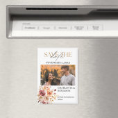Rustikale Herbst-Save-the-Date-Hochzeit Magnet (In Situ (Geschirrspüler))