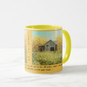 Rustikale Herbst-Scheune "die alten Weg-" Tasse (VorderseiteRechts)