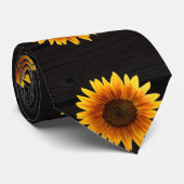 Rustikale Herbst-Sonnenblume Krawatte (Gerollt)
