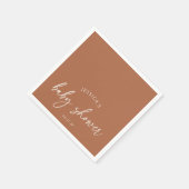 Rustikale Herbst-Terrakotta-Babyparty Serviette (Ecke)