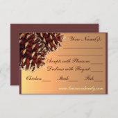 Rustikale Herbst-Themenkiefer RSVP-Karten RSVP Karte (Vorne/Hinten)