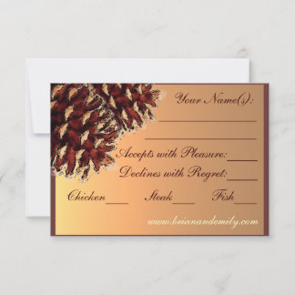 Rustikale Herbst-Themenkiefer RSVP-Karten RSVP Karte