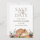 Rustikale Herbst-Wald-Hochzeit - Save-the-Date-Kar Save The Date (Vorderseite)