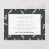 Rustikale Herbstaufenthaltsdetails Begleitkarte (Rückseite)