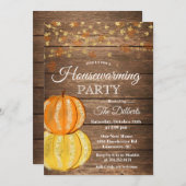 Rustikale Herbstaufwärmung Einladung (Vorne/Hinten)