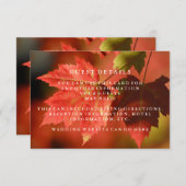 Rustikale Herbstausgabe Hochzeit im Herbst Gästeda Begleitkarte (Vorne/Hinten)