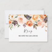 Rustikale Herbstauswahl Menü à la carte RSVP Karte (Vorderseite)