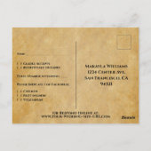 Rustikale Herbstbaum- und Lichtseieneihe RSVP Postkarte (Rückseite)