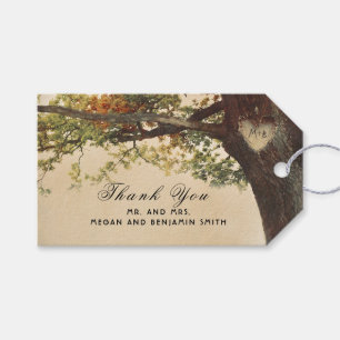 Rustikale Herbstbaume Geschenkanhänger