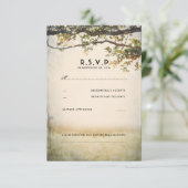Rustikale Herbstbaumzweige Hochzeiten von RSVP-Kar RSVP Karte (Stehend Vorderseite)