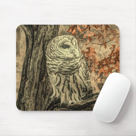 Rustikale Herbstblätter aus Eichenwald Mousepad (Mit Mouse)