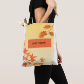 Rustikale Herbstblätter Herbstlaub Personalisiert Tasche (Von Nahem)