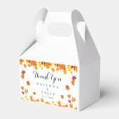 Rustikale Herbstblätter Hochzeit Geschenkschachtel (Rückseite)
