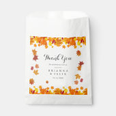 Rustikale Herbstblätter Hochzeit Geschenktütchen (Vorderseite)