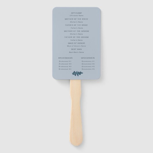 Rustikale Herbstblätter Hochzeit im Herbst Fächer (Rückseite)