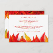 Rustikale Herbstblätter Hochzeit im Herbst Gastdet Begleitkarte (Vorne/Hinten)