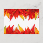 Rustikale Herbstblätter Hochzeit im Herbst Gastdet Begleitkarte (Rückseite)