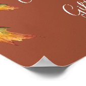 Rustikale Herbstblätter Hochzeit im Herbst Karten  Poster (Ecke)