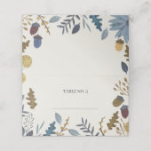 Rustikale Herbstblätter Hochzeit im Herbst Platzkarte (Außenseite Aufgefaltet)